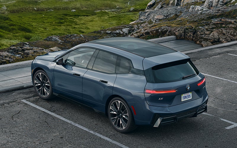The BMW iX parked in a parking spot. | BMW of Devon in Devon PA