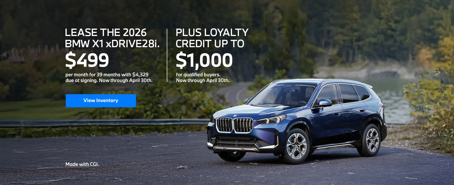2026 BMW X1 Lease Offer