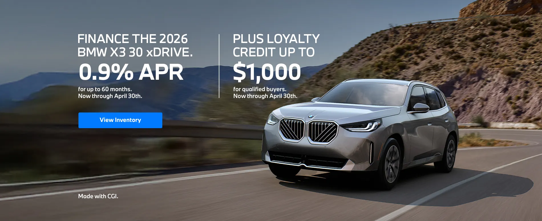 2026 BMW X3 Finance Offer