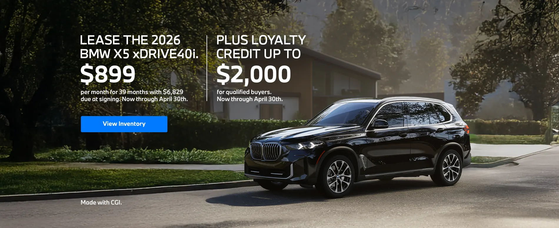 2026 BMW X5 Lease Offer