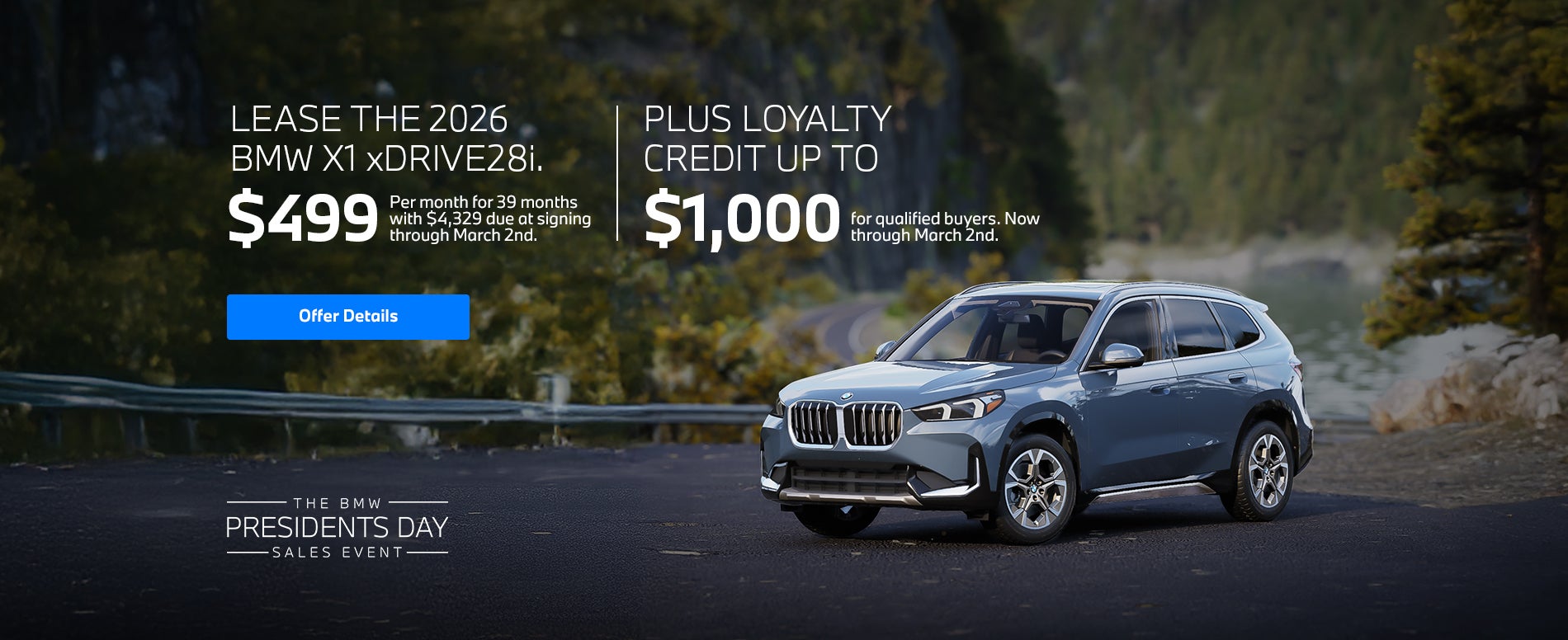 2026 BMW X1 Lease Offer