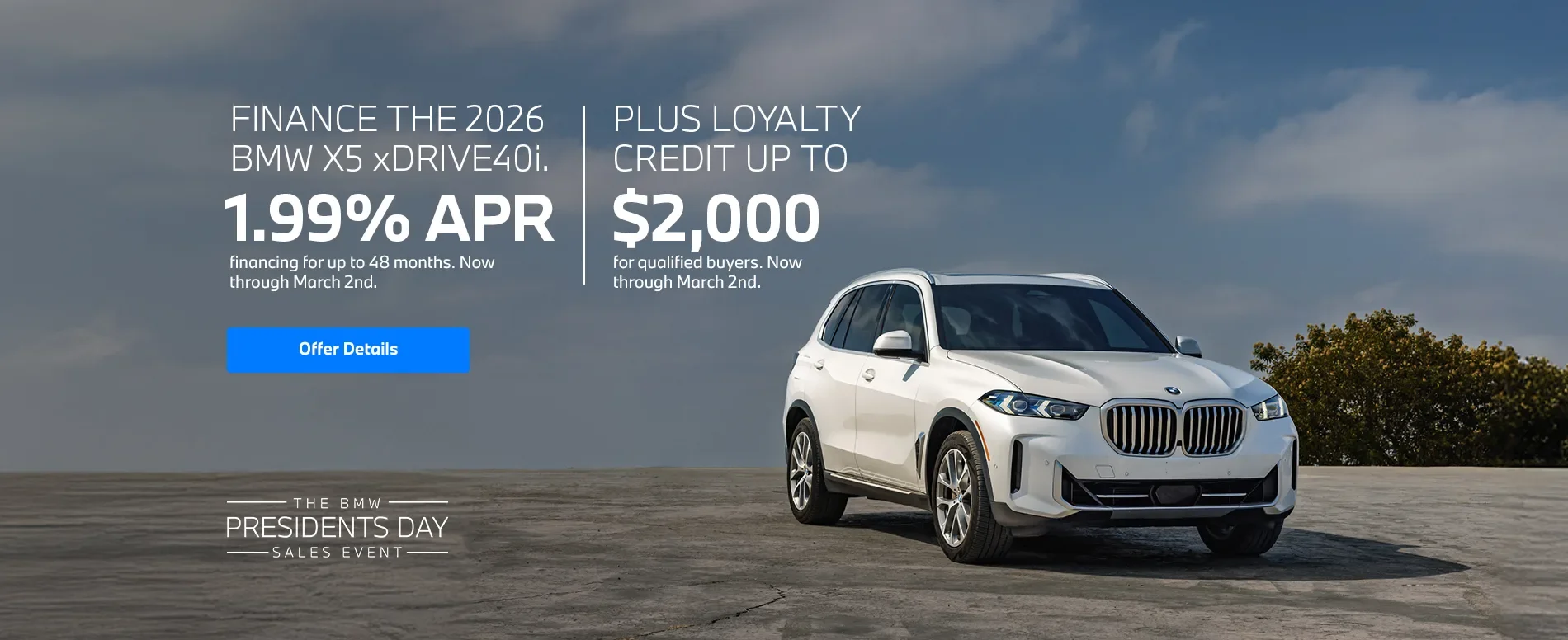 2026 BMW X5 Finance Offer