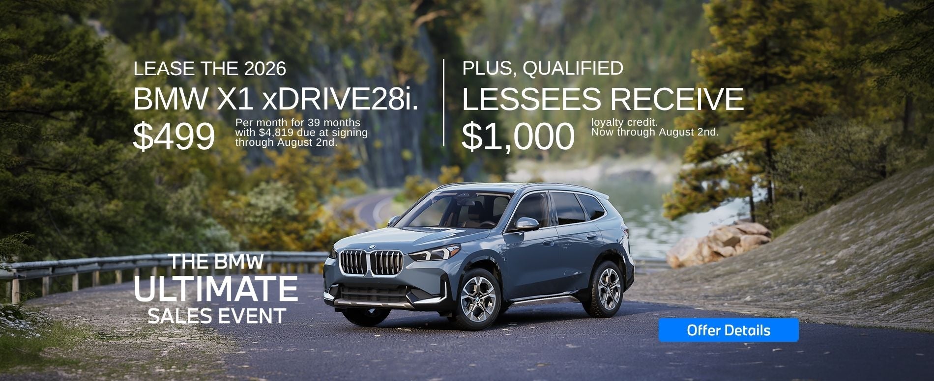 2026 BMW X1 Lease Offer