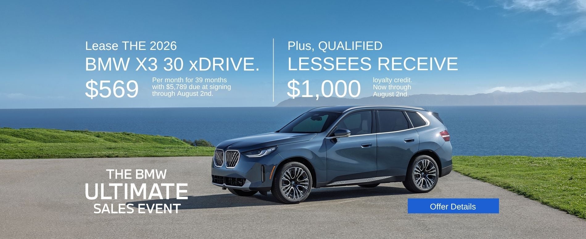 2026 BMW X3 Lease Offer