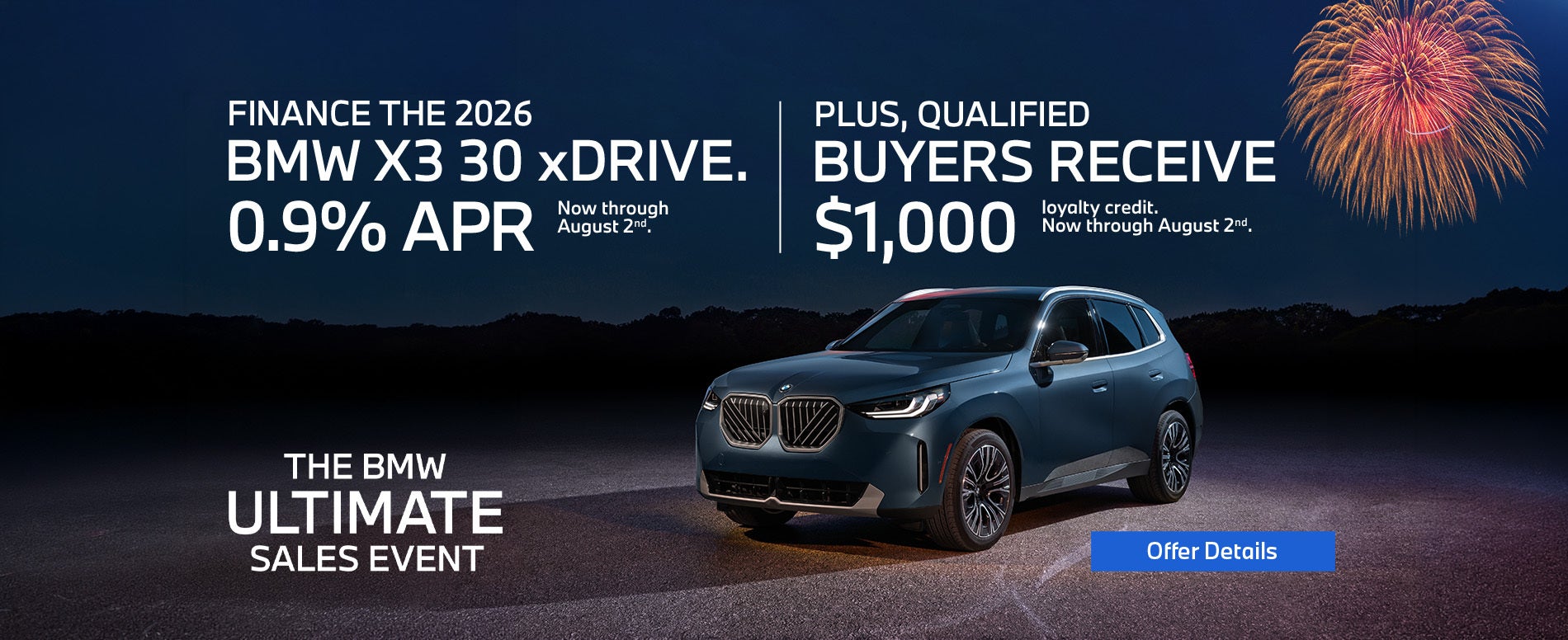 2026 BMW X3 Finance Offer