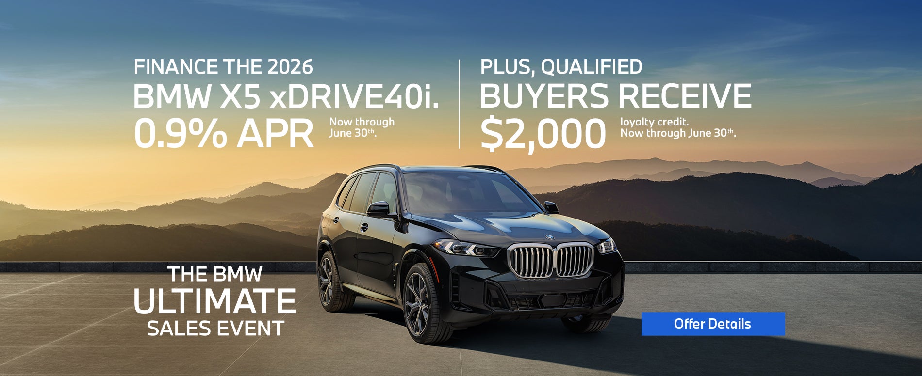 2026 BMW X5 Finance Offer