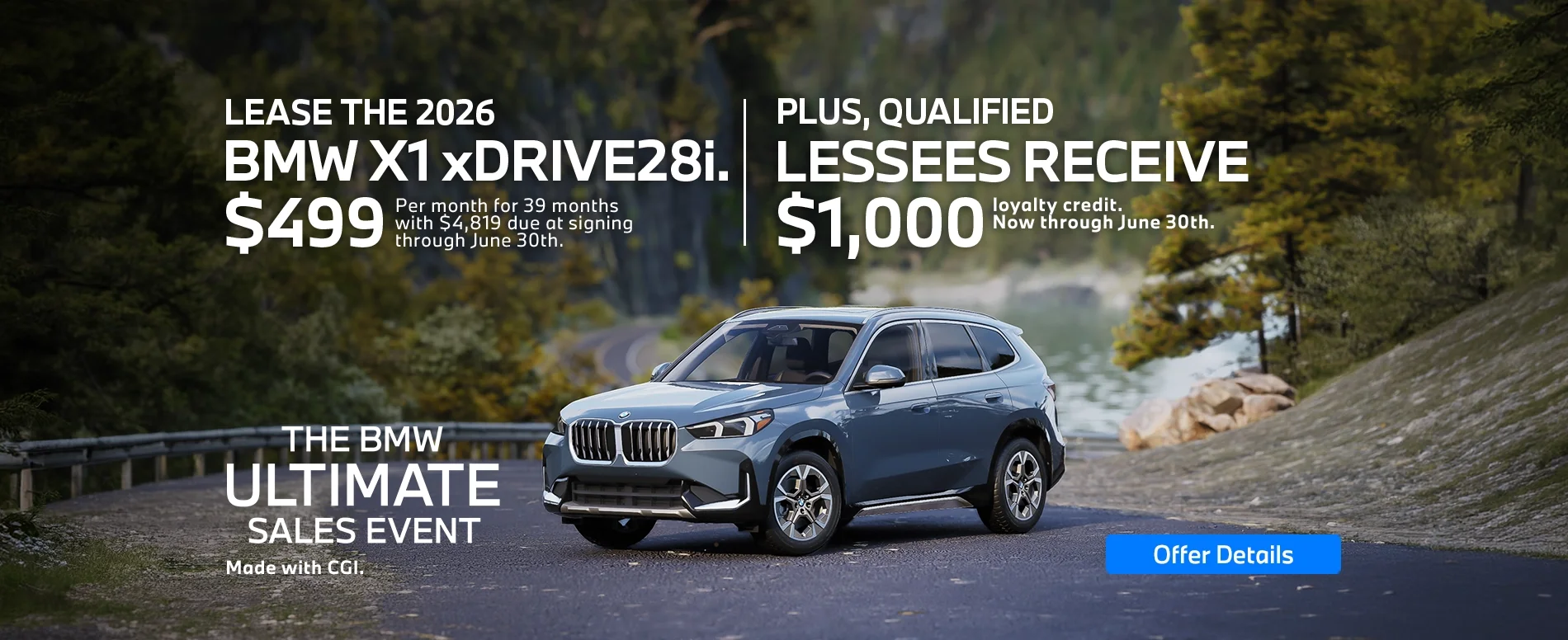 2026 BMW X1 Lease Offer