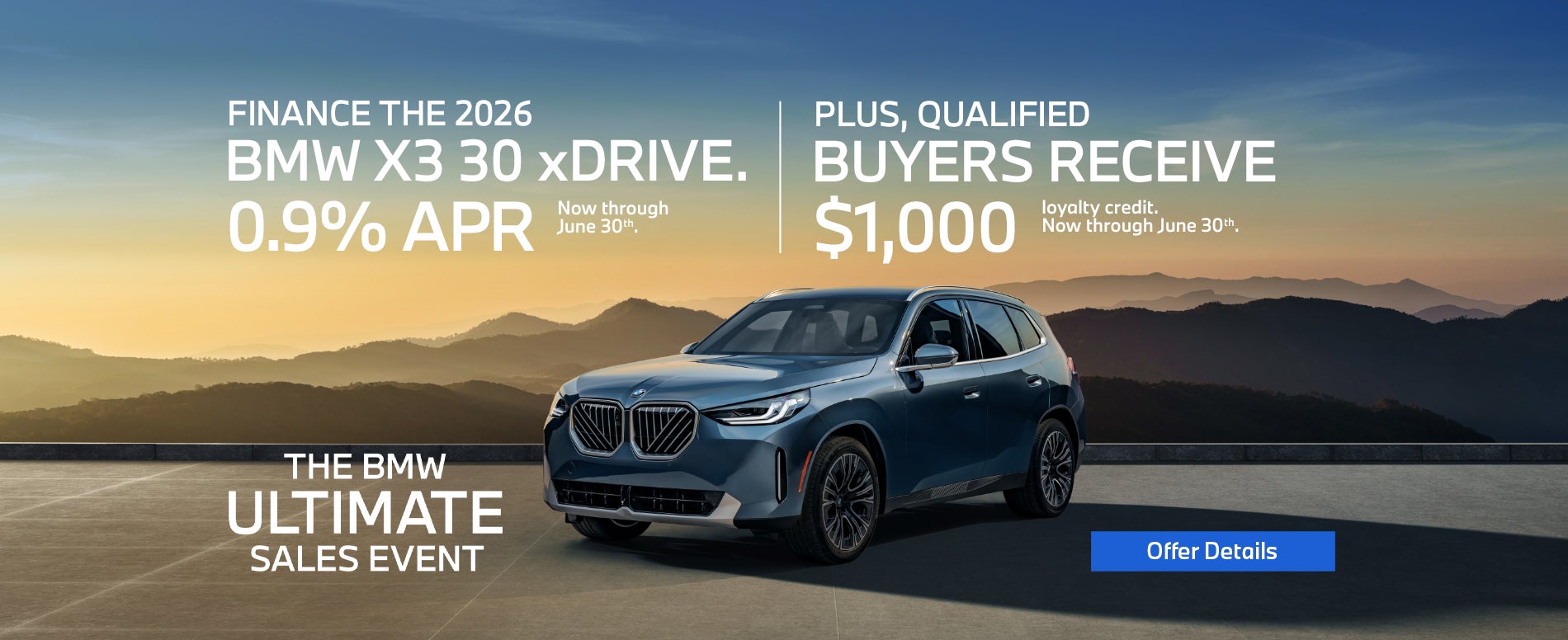 2026 BMW X3 Finance Offer