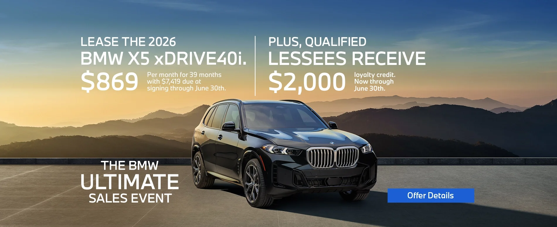 2026 BMW X5 Lease Offer