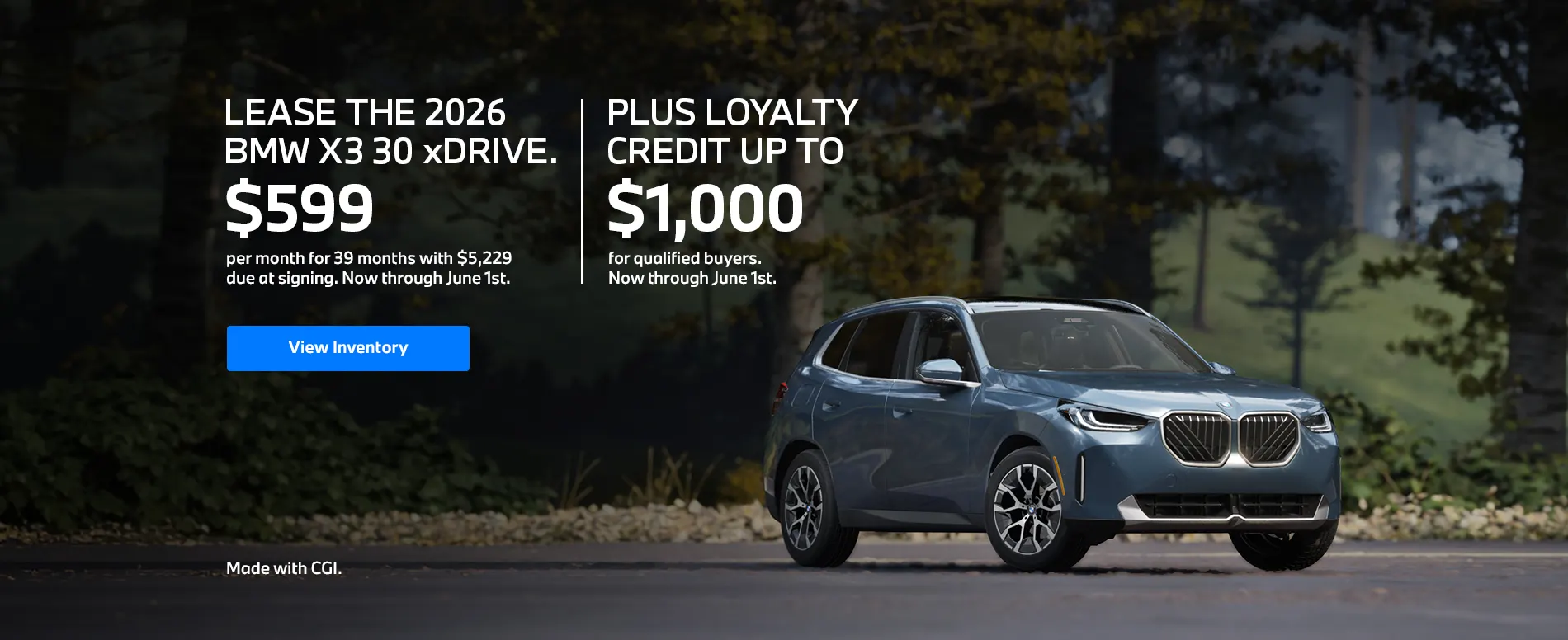 2026 BMW X3 Lease Offer